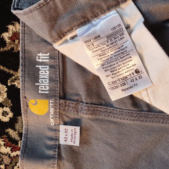 Mens Carhartt Relaxed Fit Jeans 42x32 - Picture 5 of 6